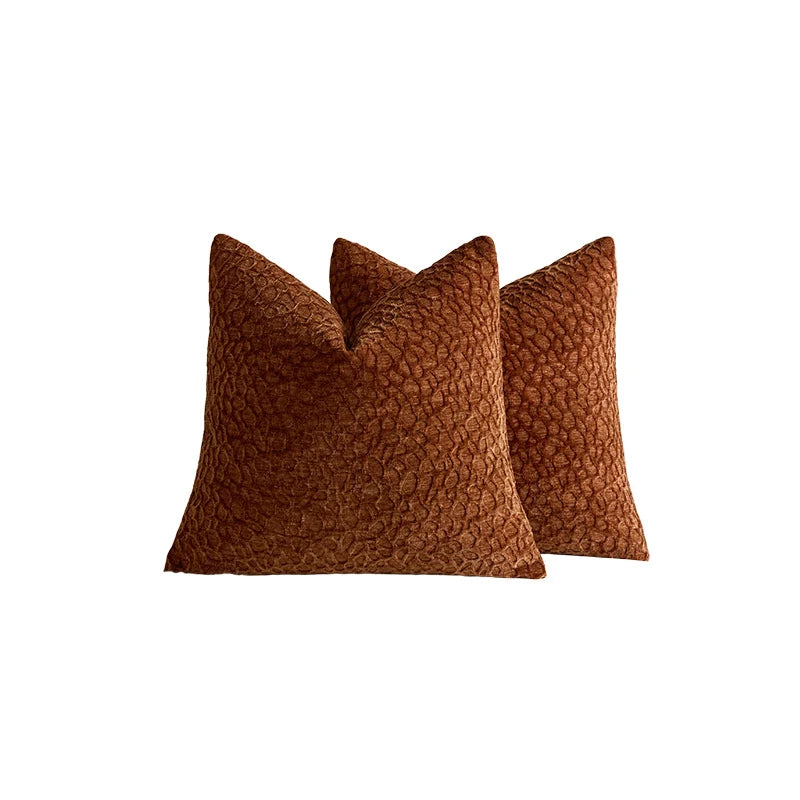 Decorative Pillow Covers Textured Chenille Machine-Washable Set of 2