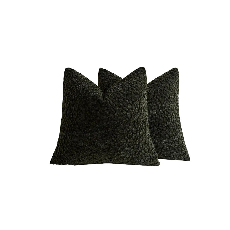 Decorative Pillow Covers Textured Chenille Machine-Washable Set of 2