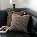 Decorative Pillow Geometric Knitted Polyester Cover & Silk Flocking