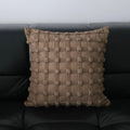 Decorative Pillow Geometric Knitted Polyester Cover & Silk Flocking