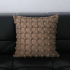 Decorative Pillow Geometric Knitted Polyester Cover & Silk Flocking