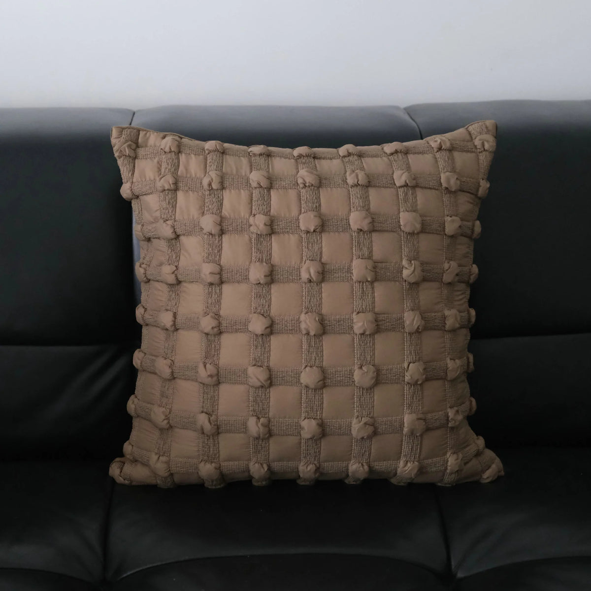 Decorative Pillow Geometric Knitted Polyester Cover & Silk Flocking