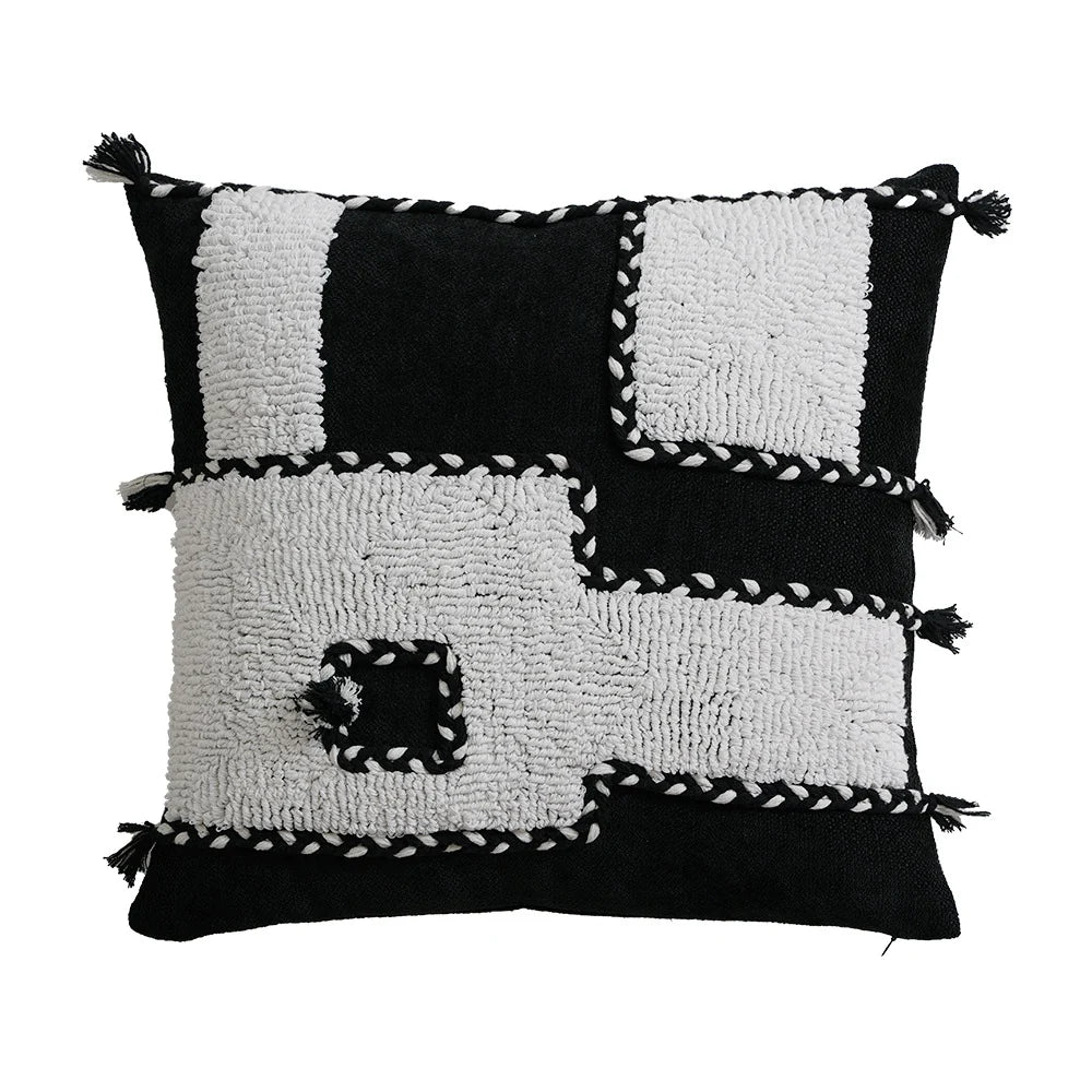 Decorative Pillow Hand-Tufted High-Pile Removable Cover