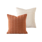 Decorative Pillow Handwoven Relief Texture Cotton Blend Hidden Zipper
