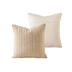 Decorative Pillow Handwoven Relief Texture Cotton Blend Hidden Zipper
