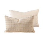 Decorative Pillow Handwoven Relief Texture Cotton Blend Hidden Zipper