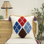 Decorative Pillow Nordic Embroidered Cotton Cover & Fiber Fill