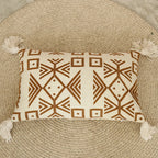Decorative Pillow Nordic Embroidered Cotton Cover & Fiber Fill