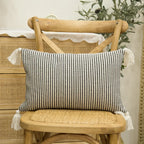 Decorative Pillow Nordic Embroidered Cotton Cover & Fiber Fill