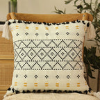 Decorative Pillow Nordic Embroidered Cotton Cover & Fiber Fill