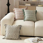 Decorative Pillow Set Boho Handwoven Removable Covers
