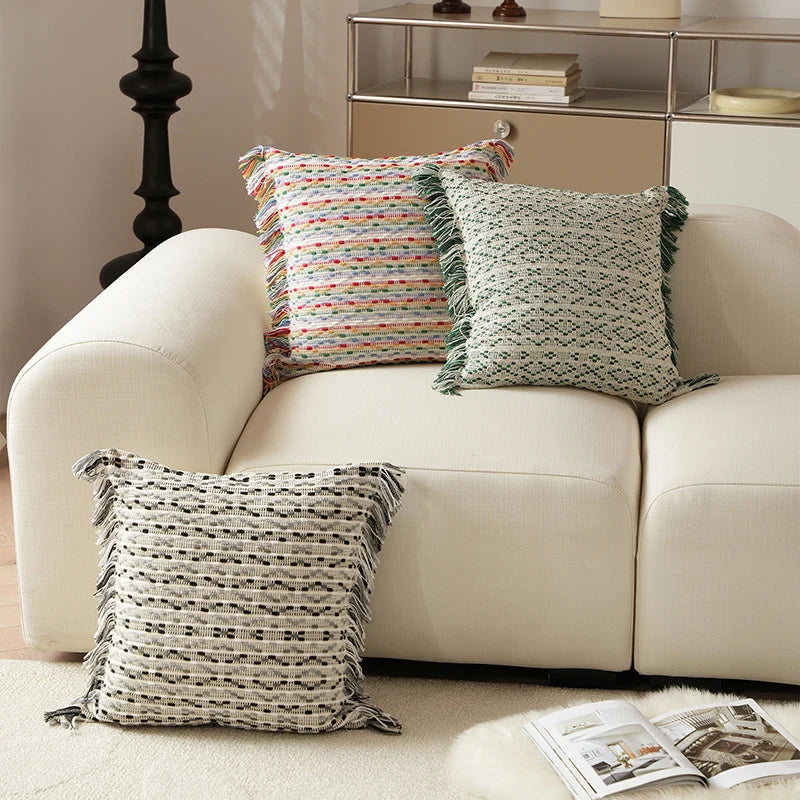 Decorative Pillow Set Boho Handwoven Removable Covers