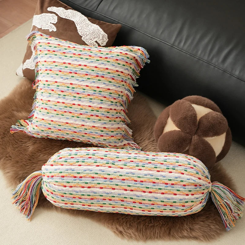 Decorative Pillow Set Boho Handwoven Removable Covers