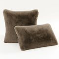 Decorative Pillow Set Plush Faux Fur Square & Lumbar