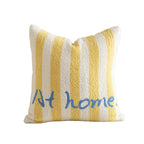 Decorative Pillow Striped Bouclé Embroidered Plush Filling
