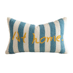Decorative Pillow Striped Bouclé Embroidered Plush Filling