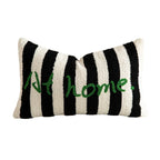 Decorative Pillow Striped Bouclé Embroidered Plush Filling