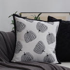 Decorative Pillow Woven Pumpkin & Velvet Trim