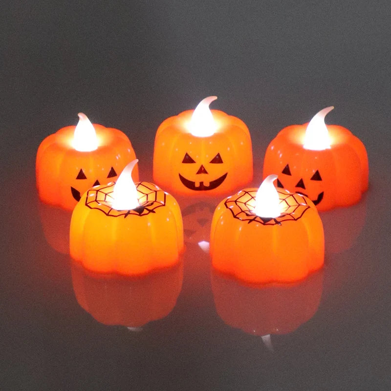 Decorative Pumpkin Candle Battery-Operated LED Flameless Weather-Resistant