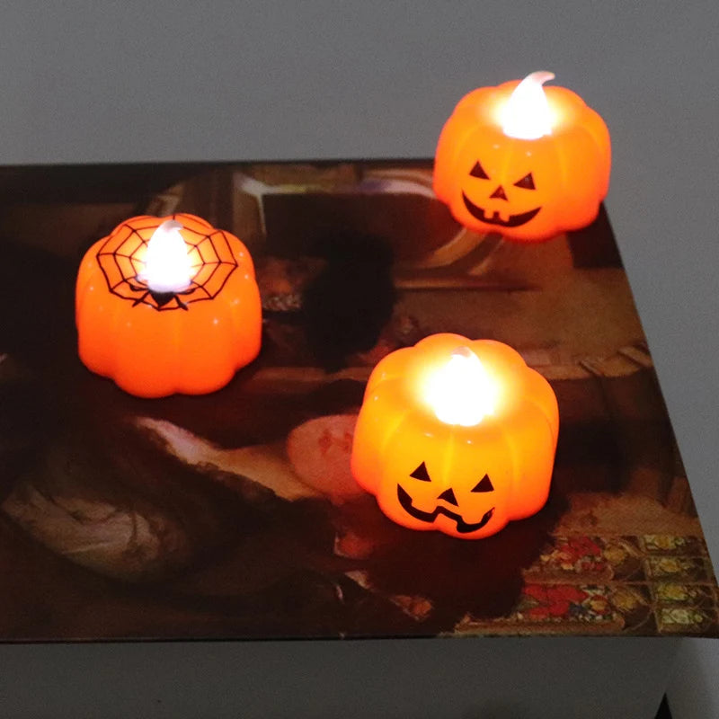 Decorative Pumpkin Candle Battery-Operated LED Flameless Weather-Resistant