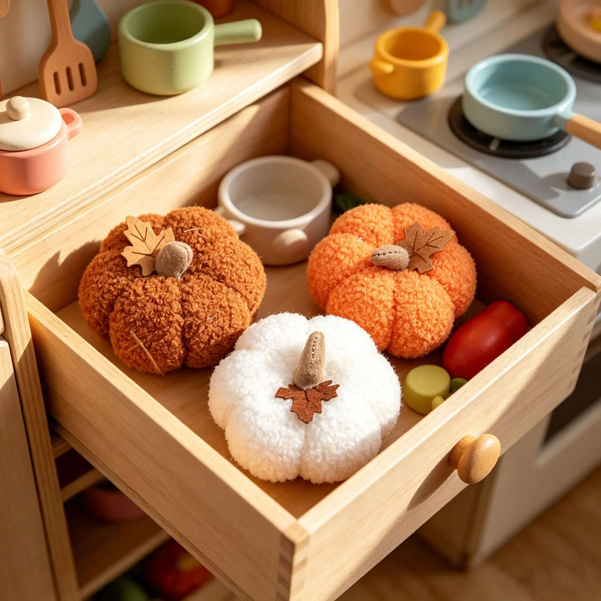 Decorative Pumpkin Figure Textured Finish Tabletop Accent