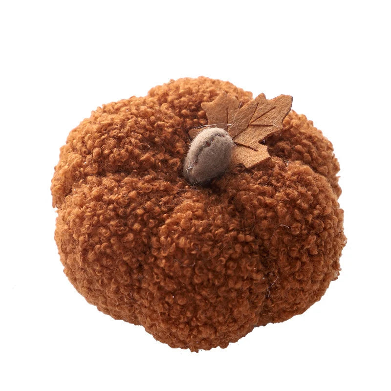 Decorative Pumpkin Figure Textured Finish Tabletop Accent