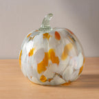 Decorative Pumpkin Hand-Molded Recycled Glass Textured Finish
