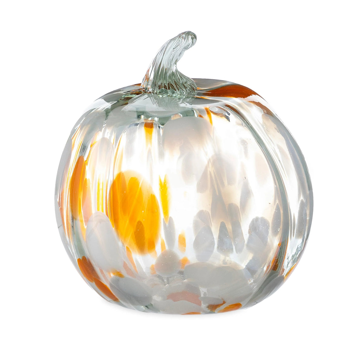 Decorative Pumpkin Hand-Molded Recycled Glass Textured Finish