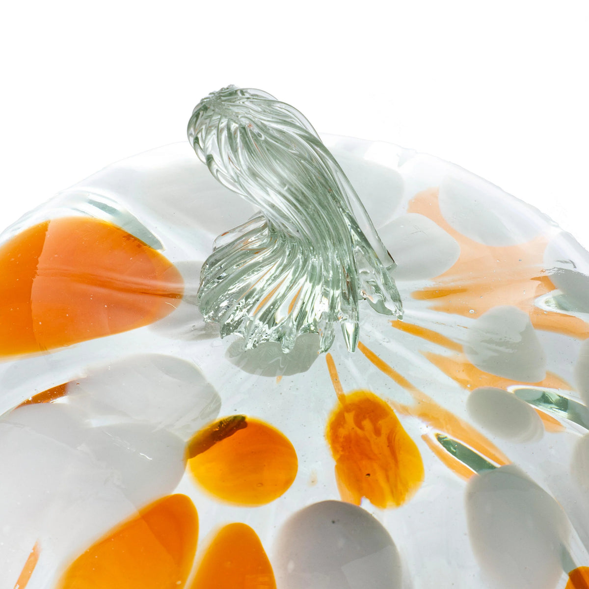 Decorative Pumpkin Hand-Molded Recycled Glass Textured Finish