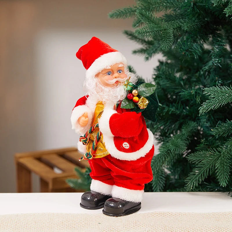 Decorative Santa Plush Fabric & Jingle Bells