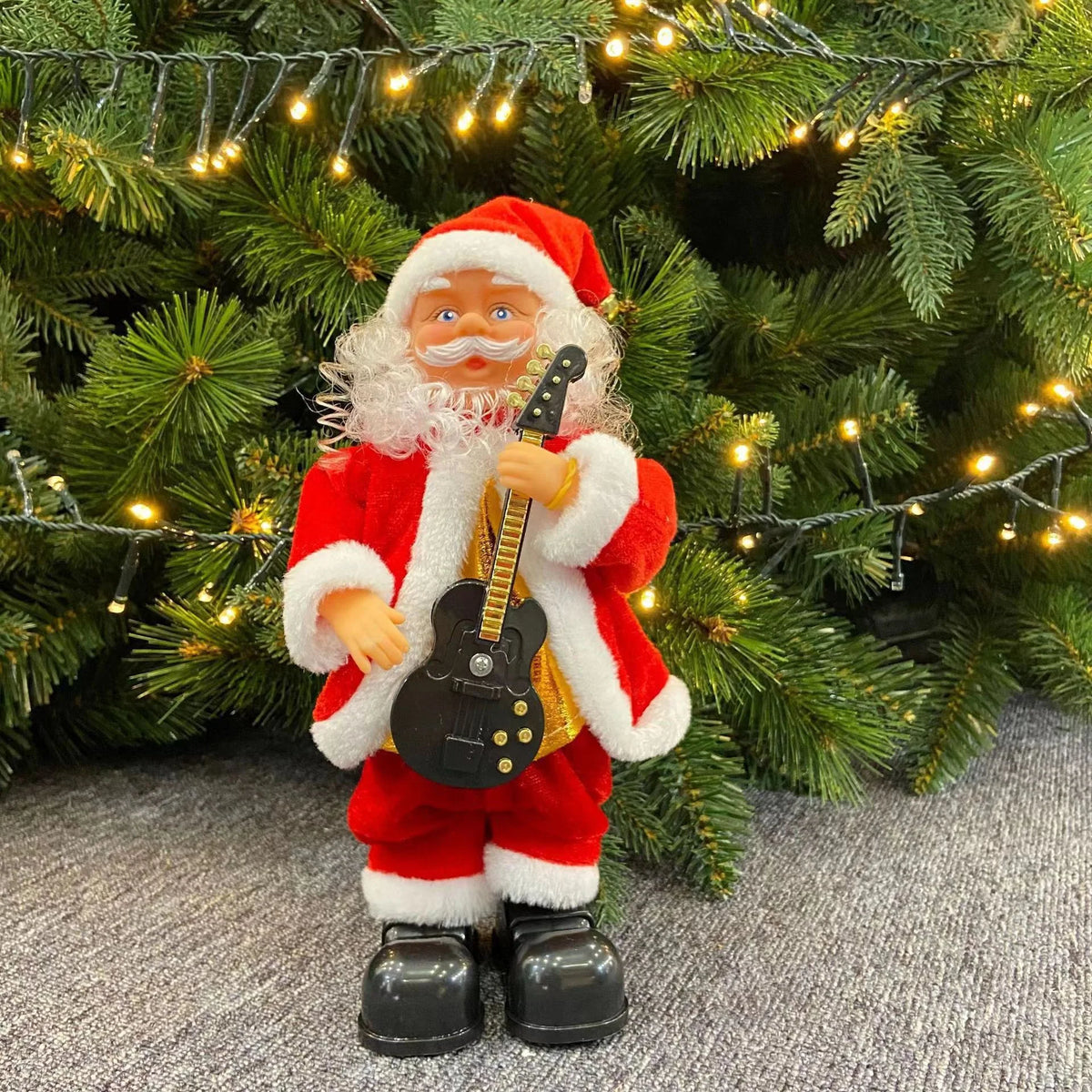 Decorative Santa Plush Fabric & Jingle Bells