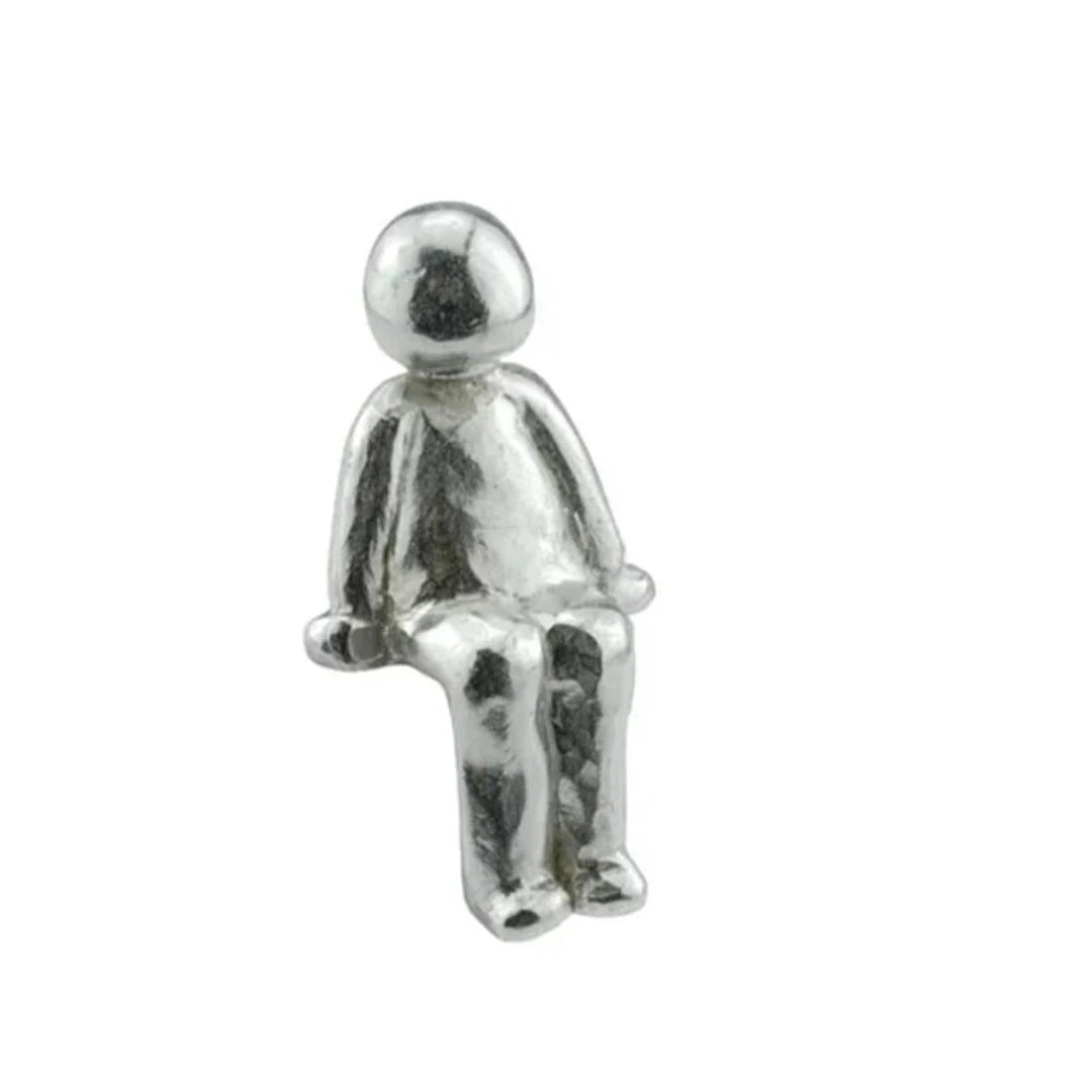 Decorative Sculpture Metal Silver Compact Tabletop