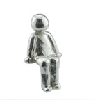 Decorative Sculpture Metal Silver Compact Tabletop
