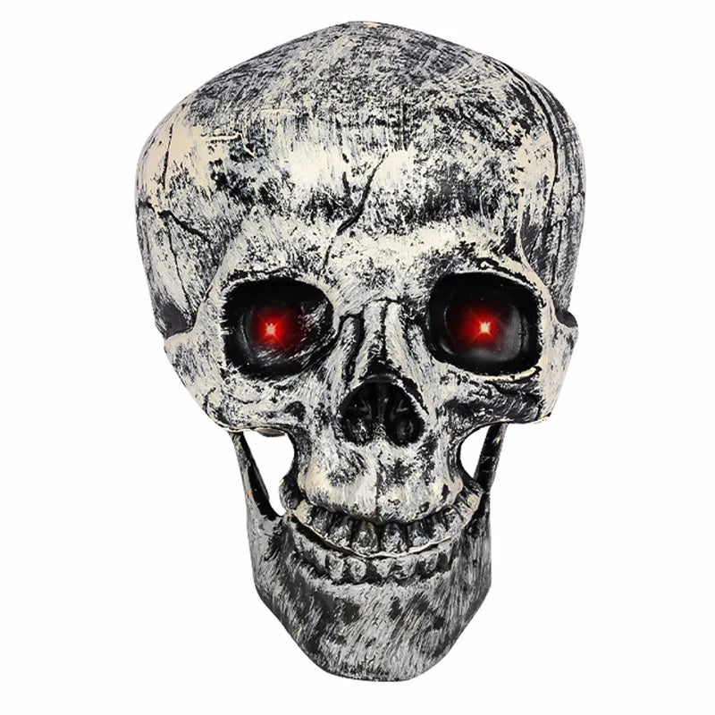 Decorative Skeleton Glowing Red Eyes Durable Plastic