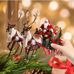 Decorative Sleigh Red Intricate Holiday Centerpiece
