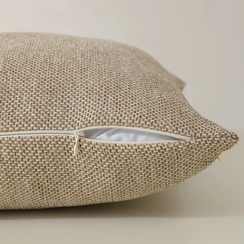 Decorative Throw Pillow Cover Linen Chenille Hidden Zipper