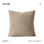 Decorative Throw Pillow Cover Linen Chenille Hidden Zipper
