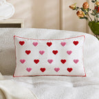 Decorative Throw Pillow Tufted Chenille Tassels Removable Cover