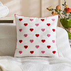 Decorative Throw Pillow Tufted Chenille Tassels Removable Cover