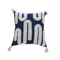 Decorative Throw Pillow Tufted Sherpa Tassel Corners Insert Included