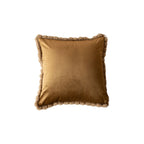 Decorative Throw Pillow Velvet-Look Pom-Pom Border Removable Cover