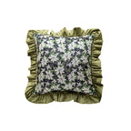Decorative Throw Pillow Velvet Ruffled Flange Plush Insert