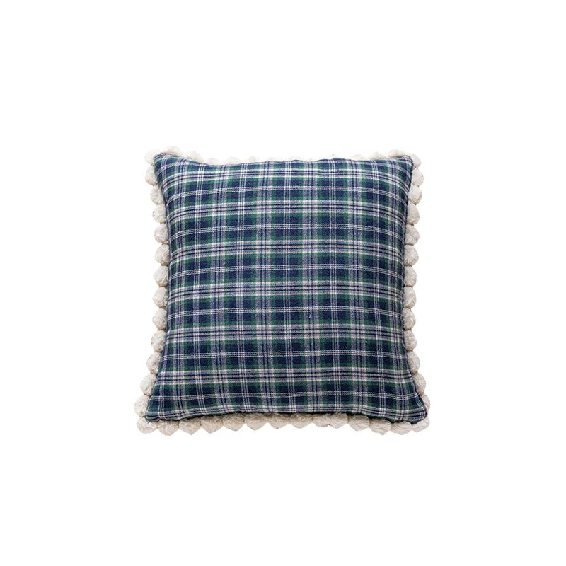 Decorative Throw Pillow Velvet Ruffled Flange Plush Insert