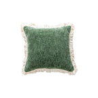 Decorative Throw Pillow Velvet Ruffled Flange Plush Insert