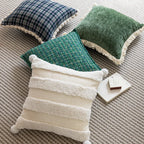 Decorative Throw Pillow Velvet Ruffled Flange Plush Insert