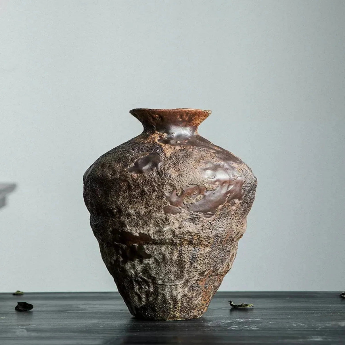 Decorative Vase Handcrafted Ceramic Textured Glaze