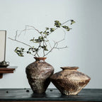 Decorative Vase Handcrafted Ceramic Textured Glaze