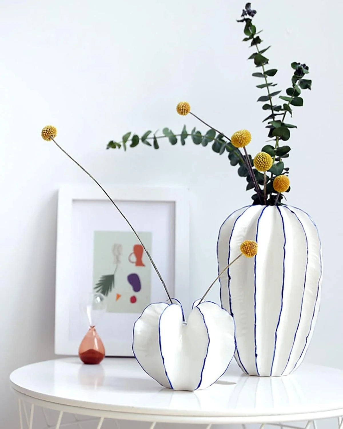 Decorative Vase Porcelain Modern Silhouette