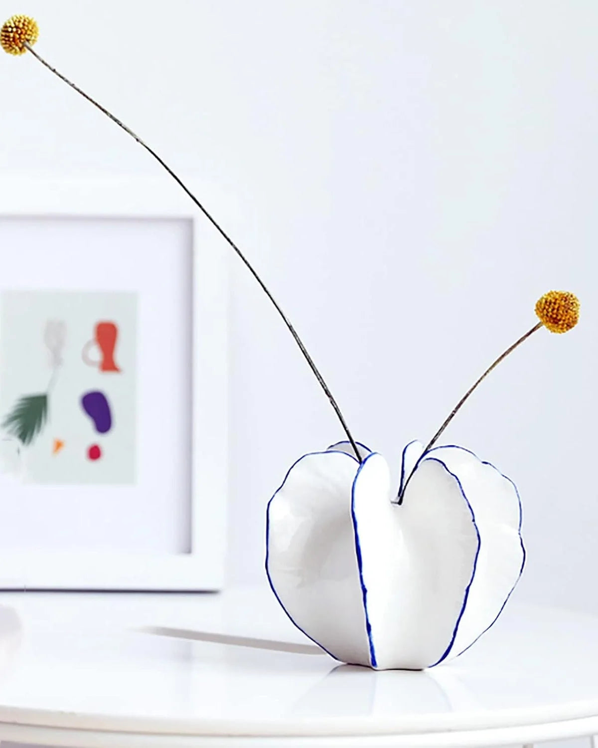 Decorative Vase Porcelain Modern Silhouette