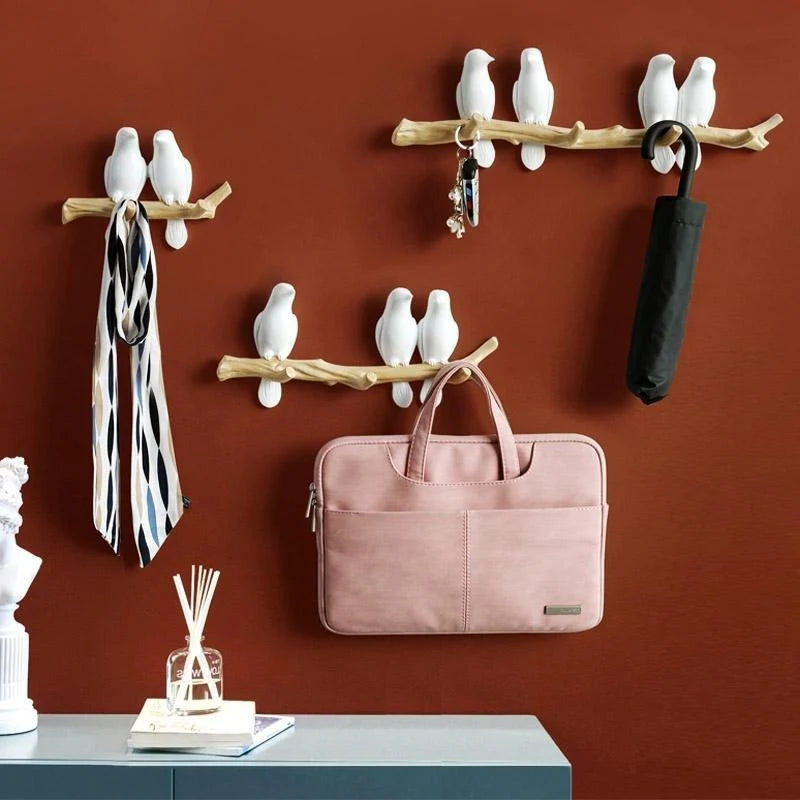 Decorative Wall Hook Bird Design Resin Easy Install